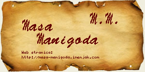 Maša Manigoda vizit kartica